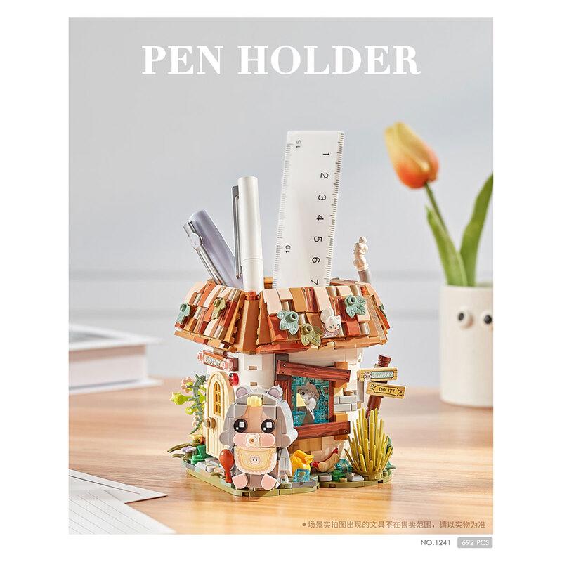 Mouse House Pen Holder | LOZ 1241 Mini Block Building Bricks Set