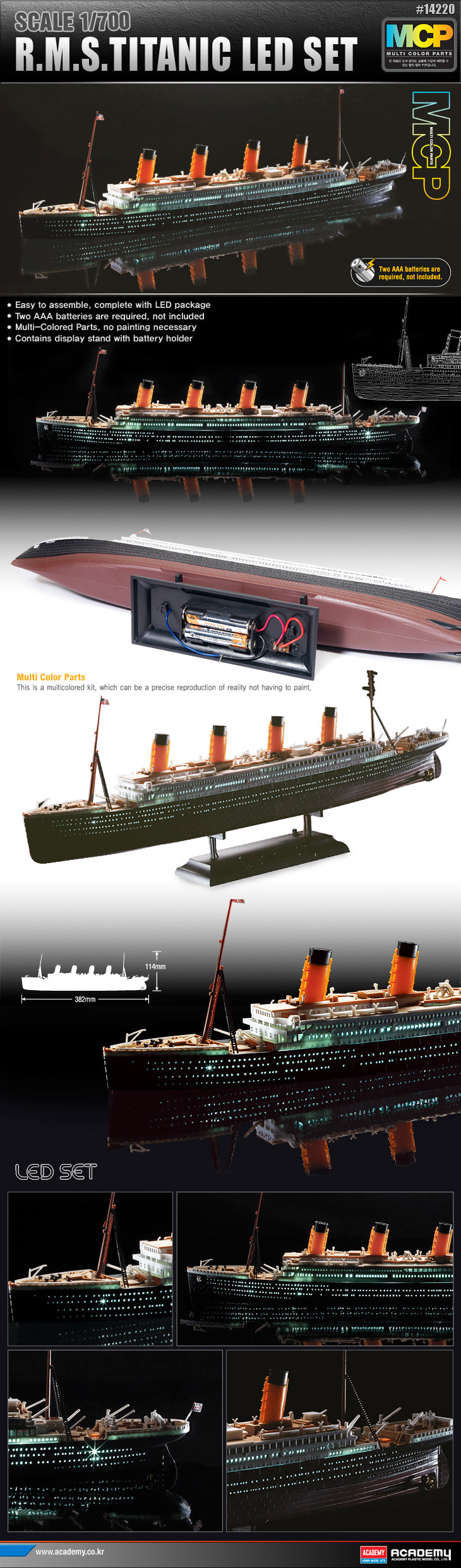 1/700 R.M.S. TITANIC + LED SET