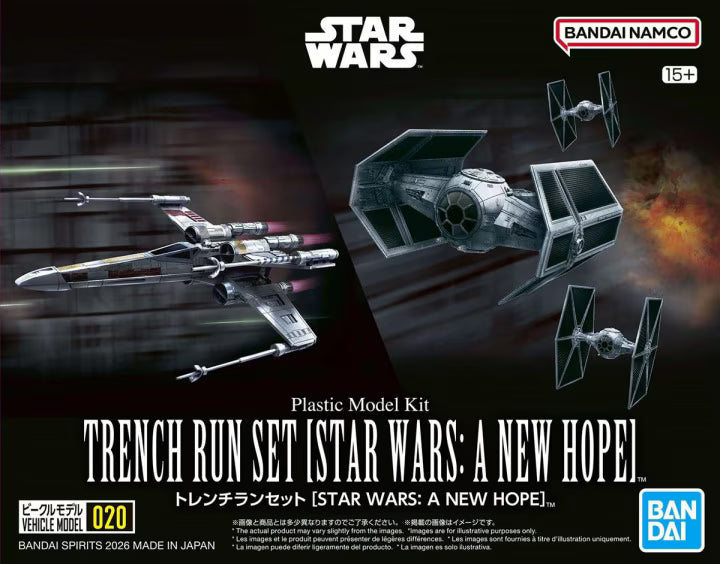Star Wars: A New Hope Trench Run X-Wing & TIE Fighter Plastic Model Kit