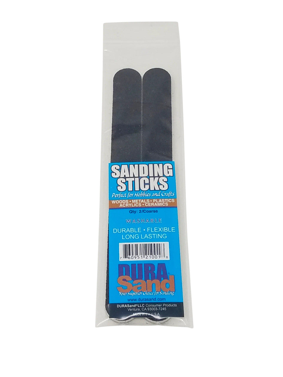 Sanding Sticks 100/180 Grit, Black (x2)
