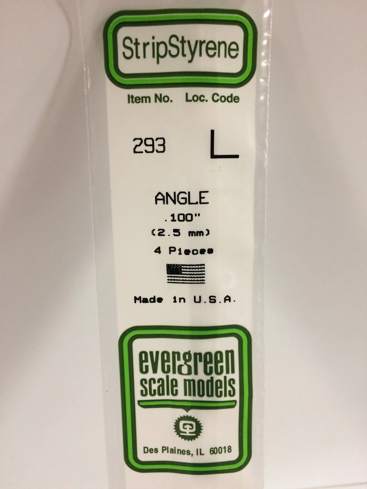 Scale Models Angle 0.100" (2.5mm) (4)