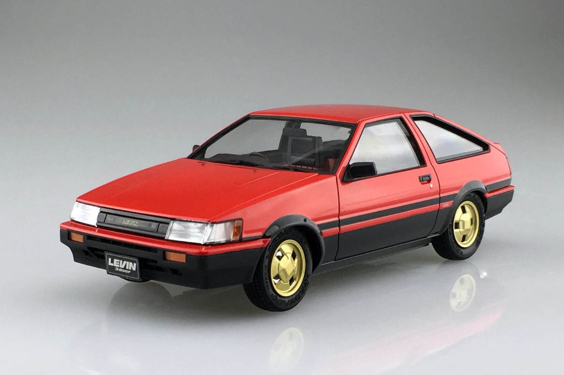 Aoshima 1/24 Toyota AE86 LEVIN '83 RED/BLACK