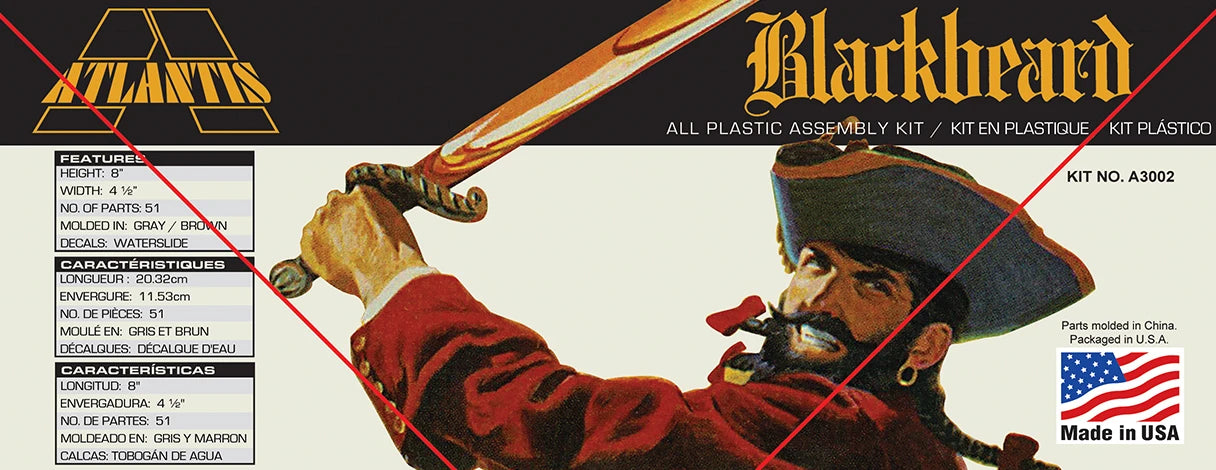 1/10 Blackbeard the Bloodthirsty Pirate Plastic Model Kit