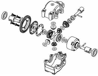 Front/Rear Complete Differential and Bulk Head - Hardened