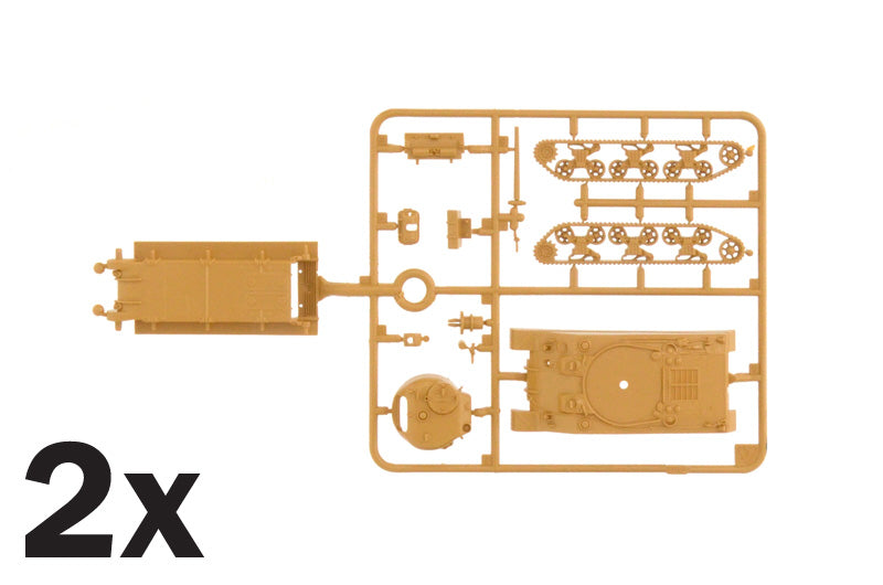 1:72 M4A2 SHERMAN III (2 FAST ASSEMBLY
