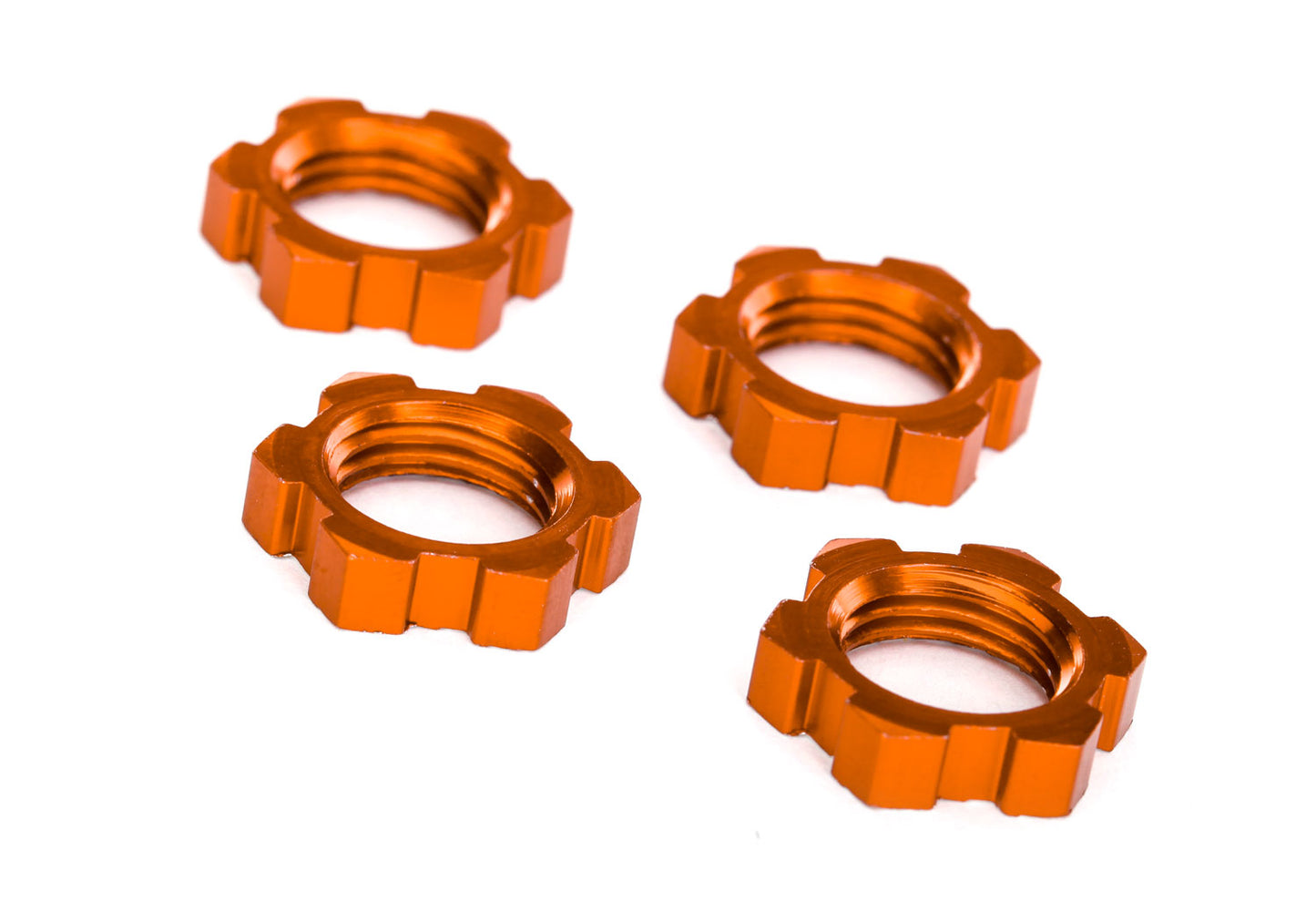 Splined Wheel Nuts, 17mm (orange-anodized)(x4)