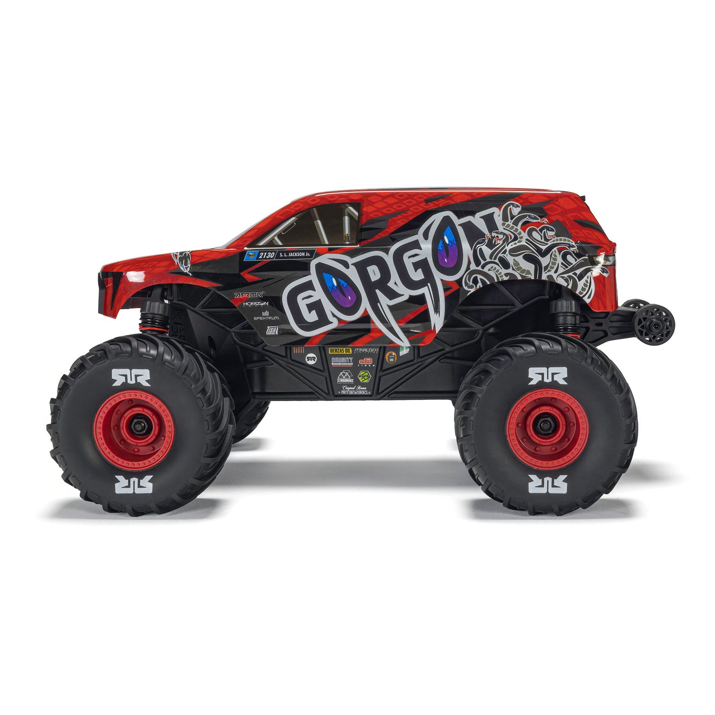 1/16 Gorgon Grom 4x4 RTR Brushed Monster Truck, Red - Battery & Charger Included PREORDER