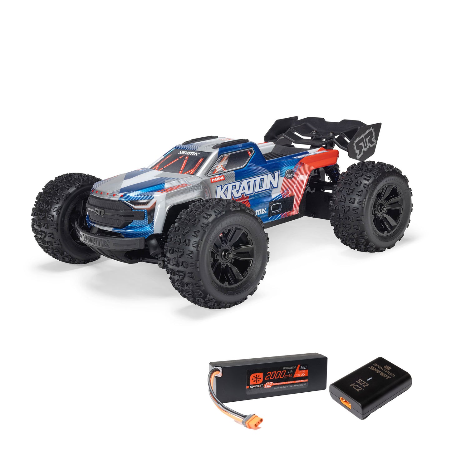 1/16 Mini KRATON 3S DSC 4X4 RTR Brushless Speed Truck - Red/Blue