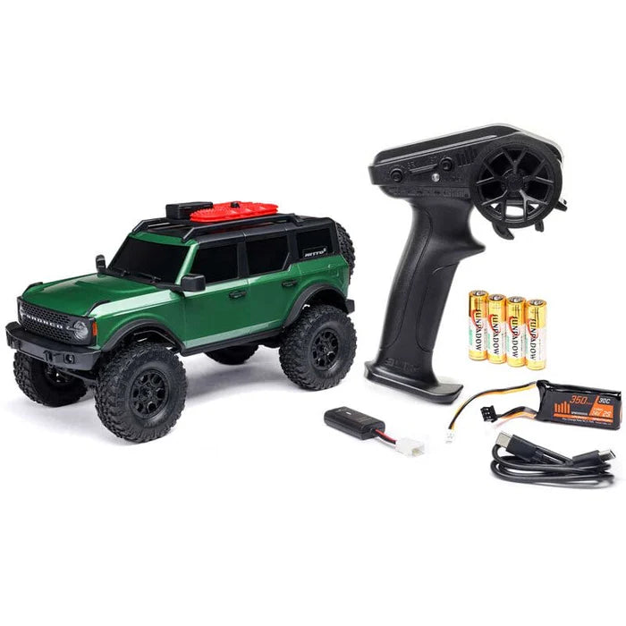 SCX24 Ford Bronco 4X4 RTR Brushed Rock Crawler (Battery & Charger Included), Green