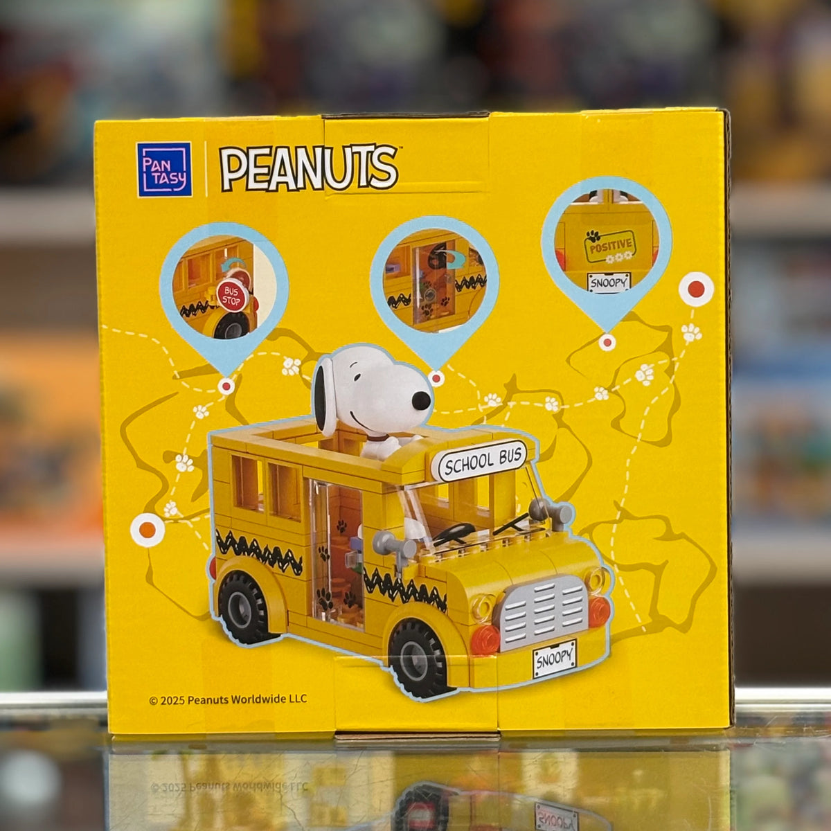 Snoopy Where We Go - School Bus - Building Brick Set