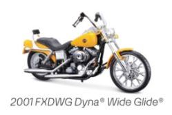 Maisto 1/18 H-D Motorcycles, Series 39 2001 FXDWG Dyna Wide Glide
