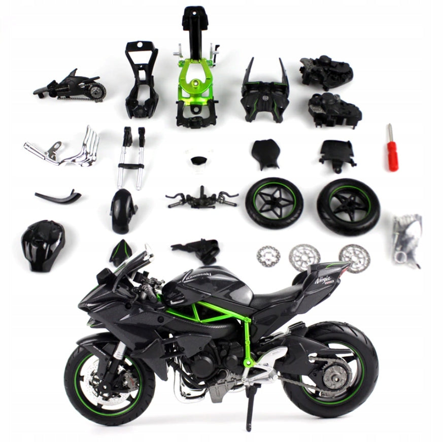 Maisto 1/12 AL Kawasaki Ninja H2R Assembly kit (Grey)