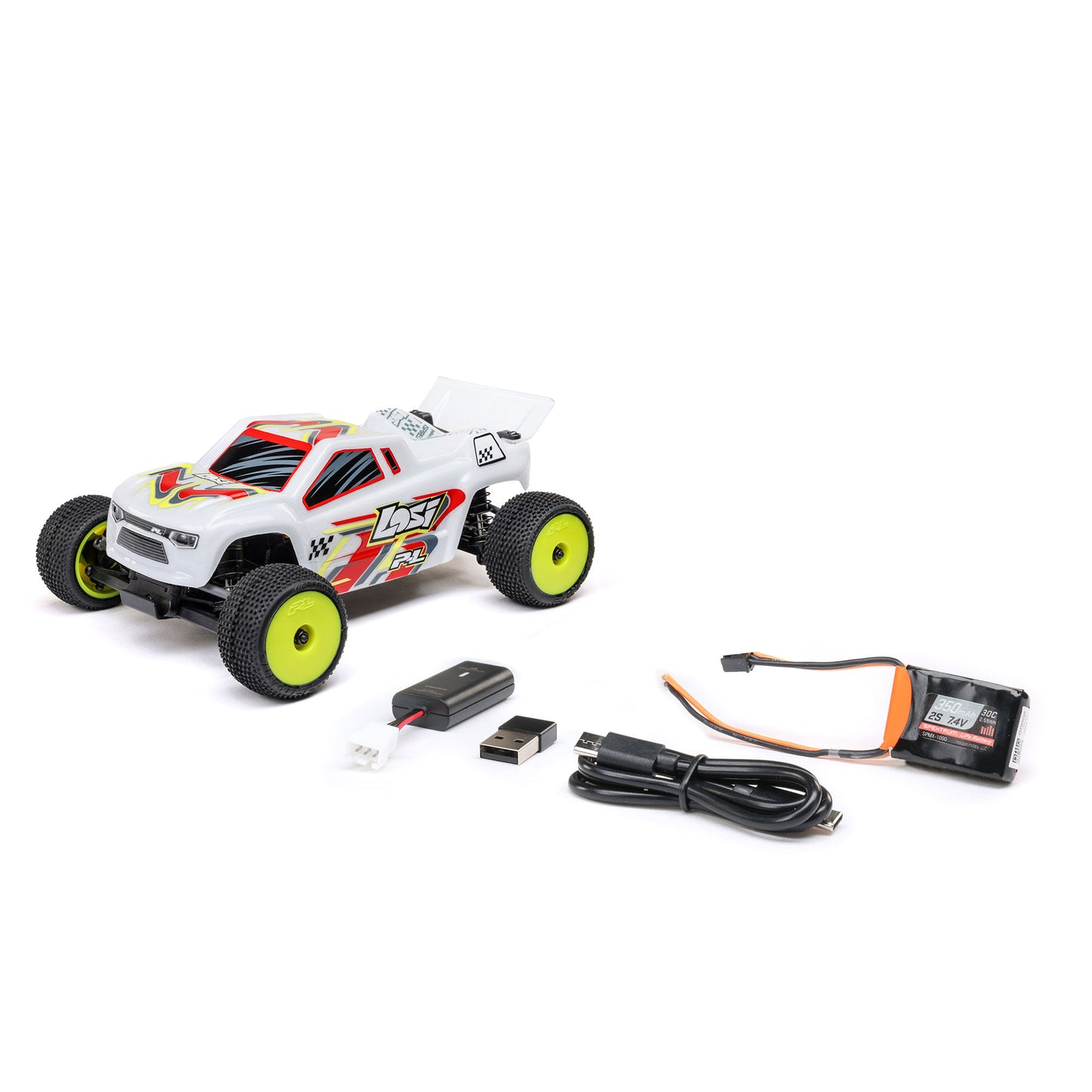 1/28 Micro-T 2WD RTR Stadium Truck - White