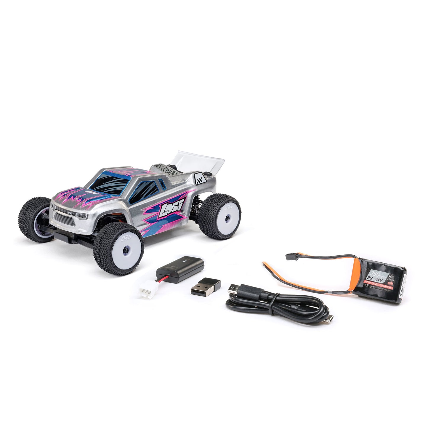 1/28 Micro-T 2WD RTR Stadium Truck - Silver