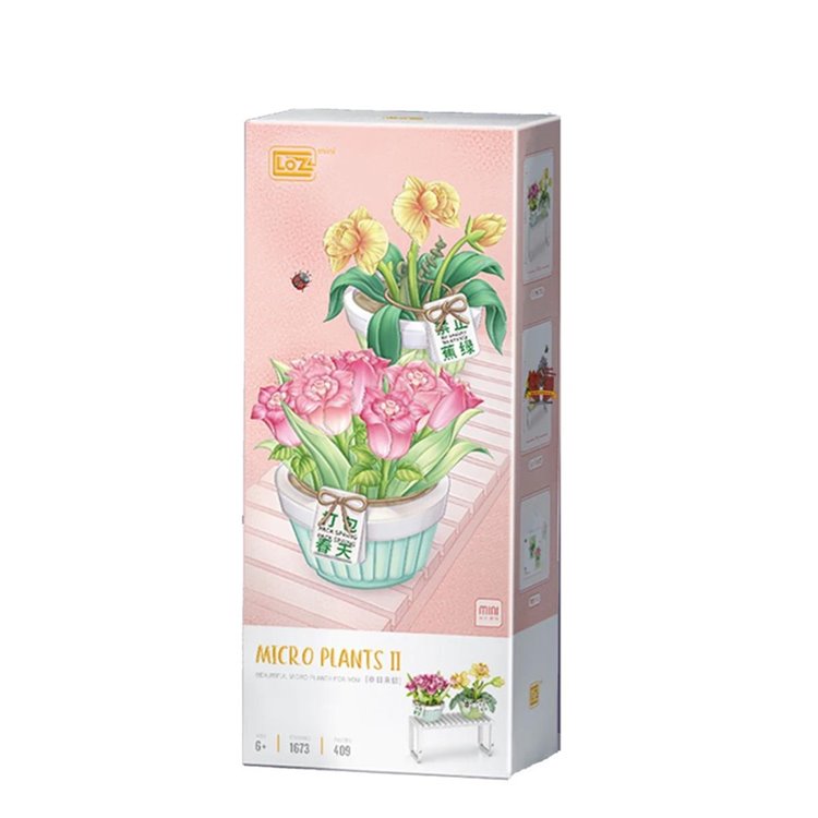 Tulip & Orchid Flower Pot | LOZ 1673 Mini Block Eternal Micro Plants