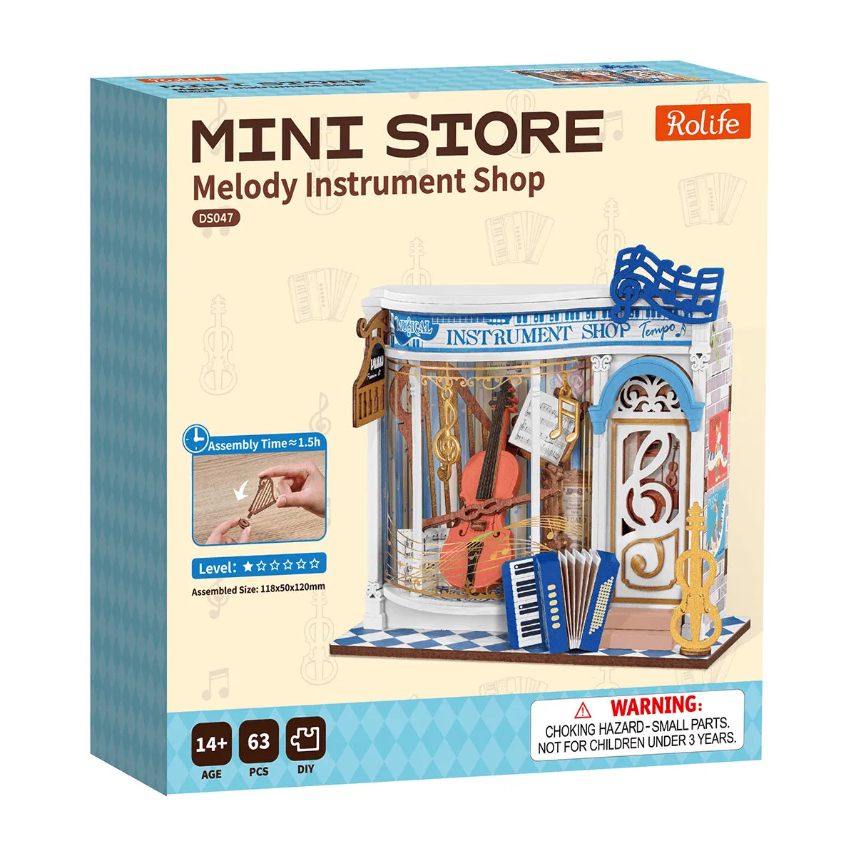 Melody Instrument Shop - DIY Miniature House Kit