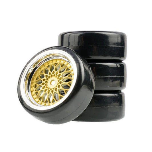 Mounted 1/10 Drift Car Tires (4) 6mm Offset