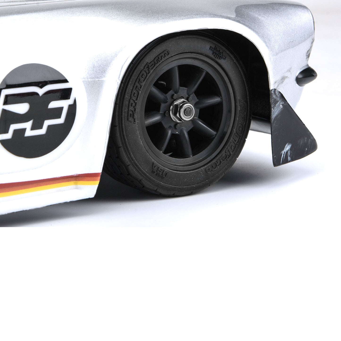 1/10 VTA Front 26mm VTA Tires Mounted 12mm Black Wheels (x2)