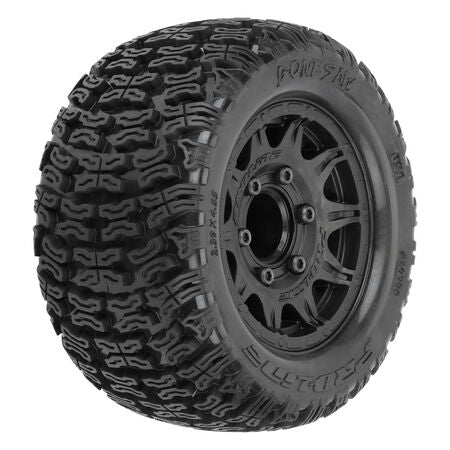 Bonesaw F/R 2.8" MT Tires Mounted 12mm/14mm Black Raid (x2)
