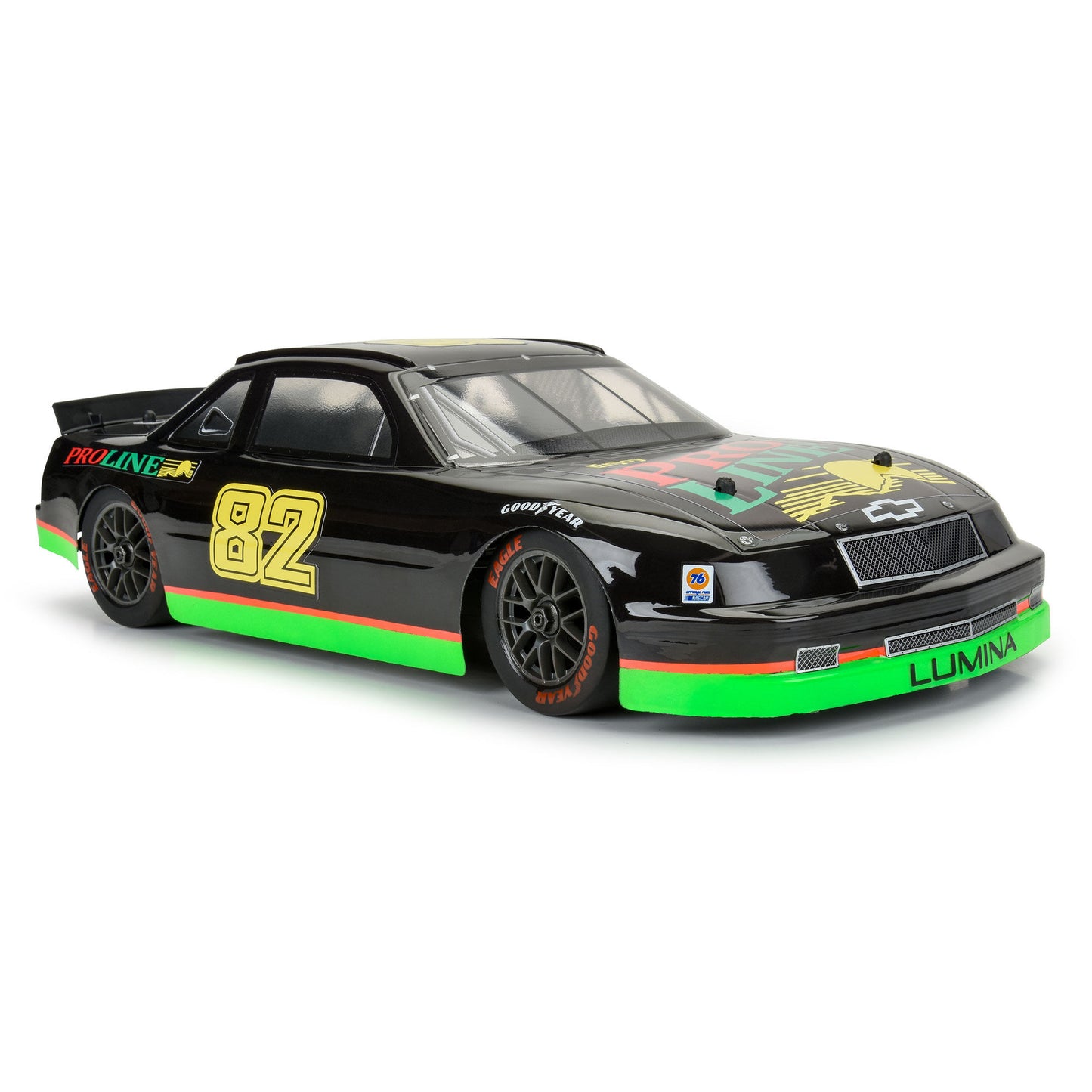 1/12 Goodyear Eagle Option Tire F/R MTD Gray Wheels (x4): Losi NASCAR