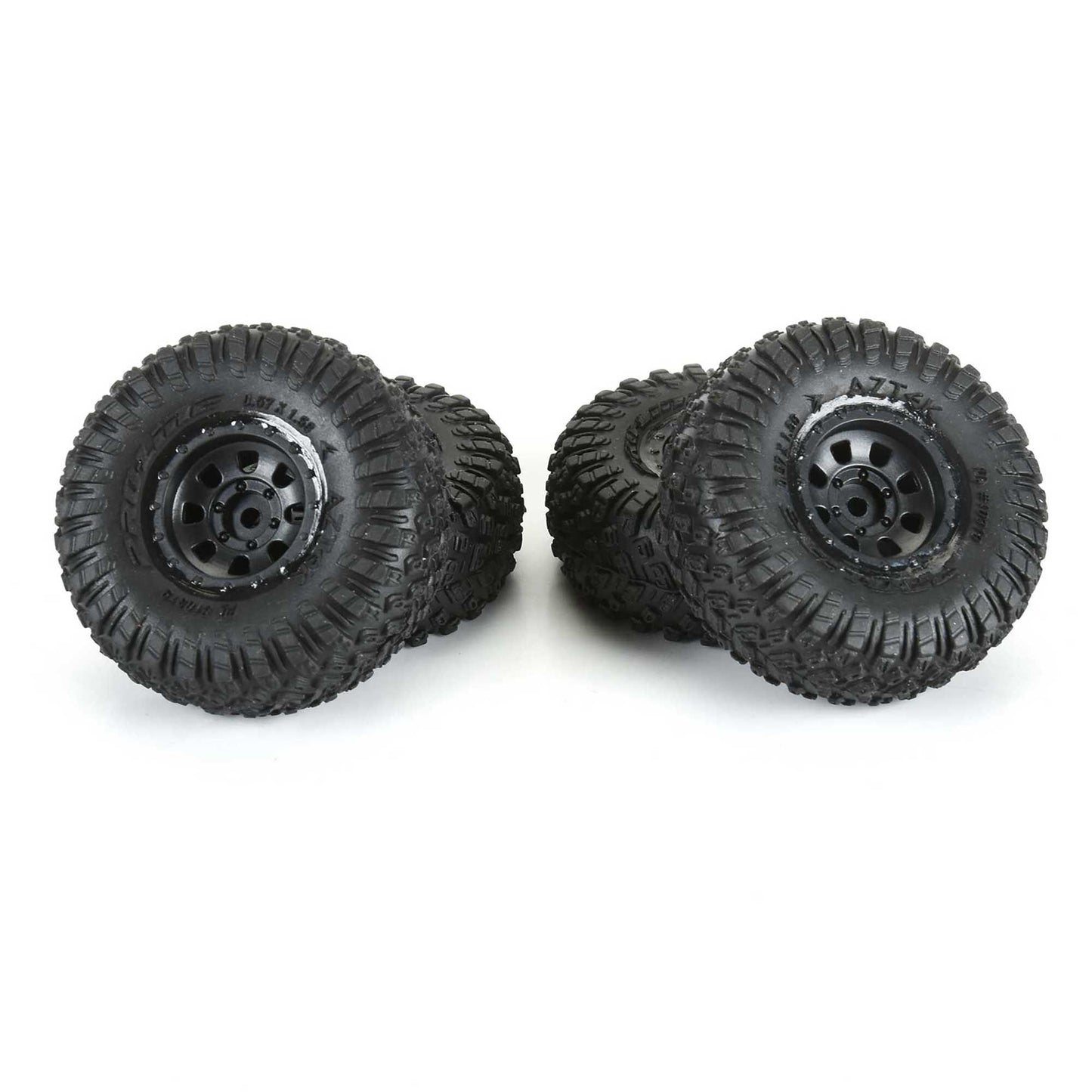 1/30 Aztek Mounted Black Clobber (4) for Axial SCX30