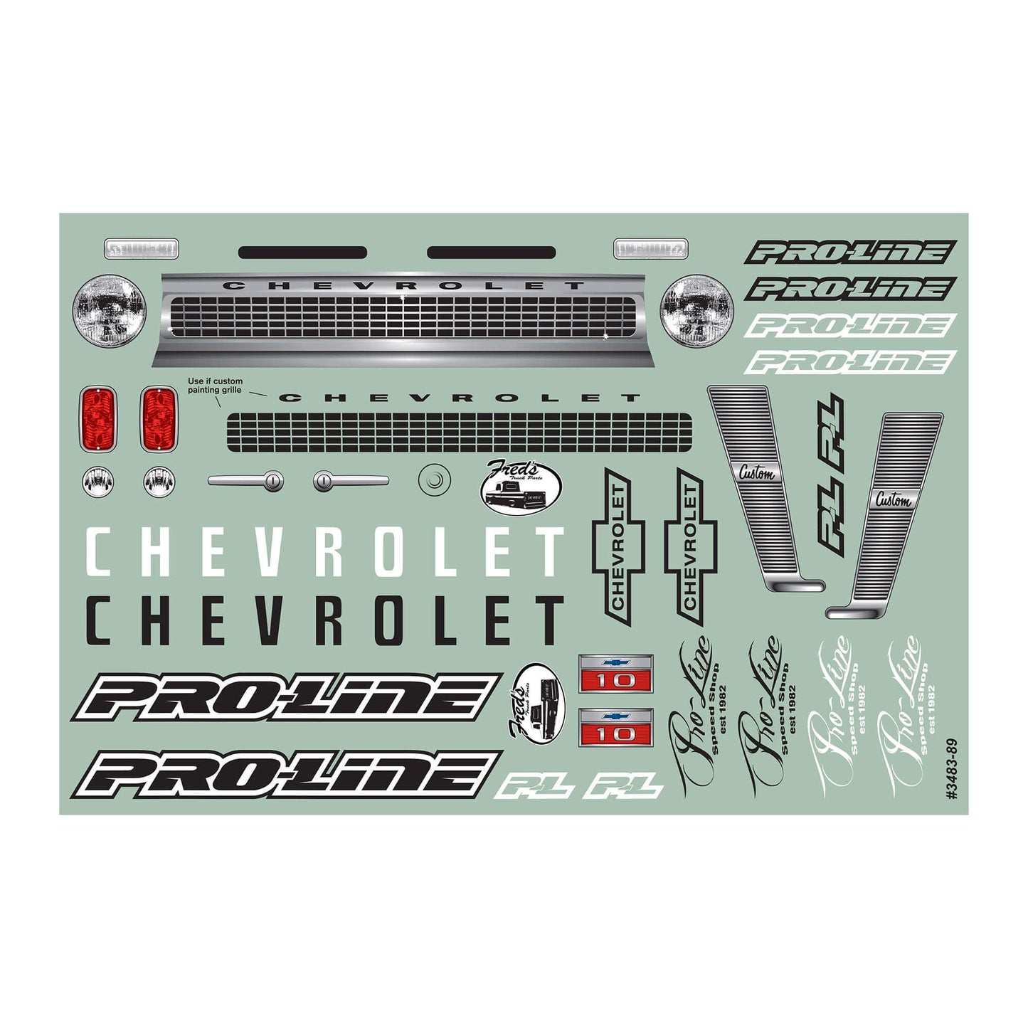 1/10 1966 Chevrolet C-10 12.3" (313mm) CLEAR BODY ONLY