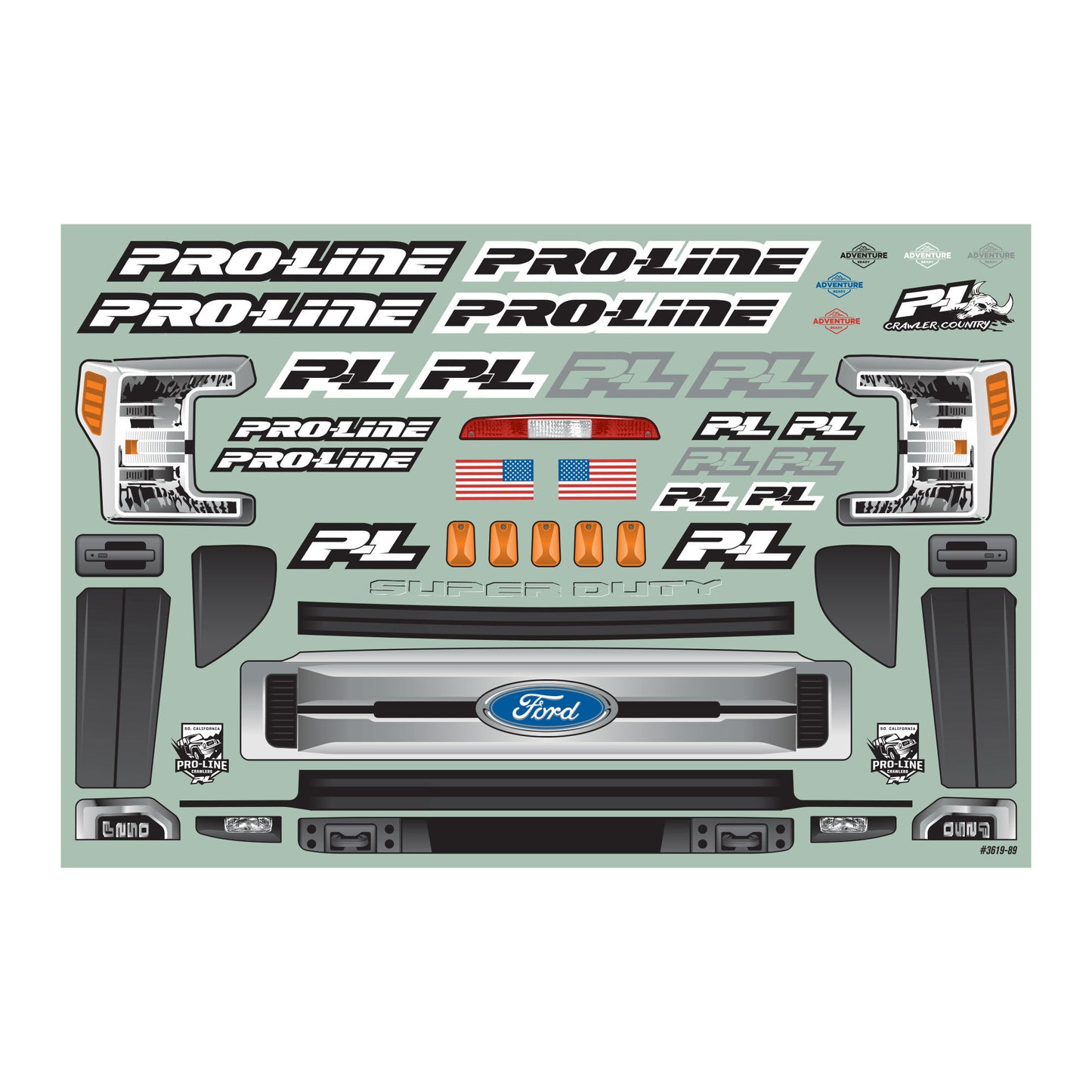1/10 2017 Ford F-250 Super Duty Cab-Only Clear Body 12.3" WB