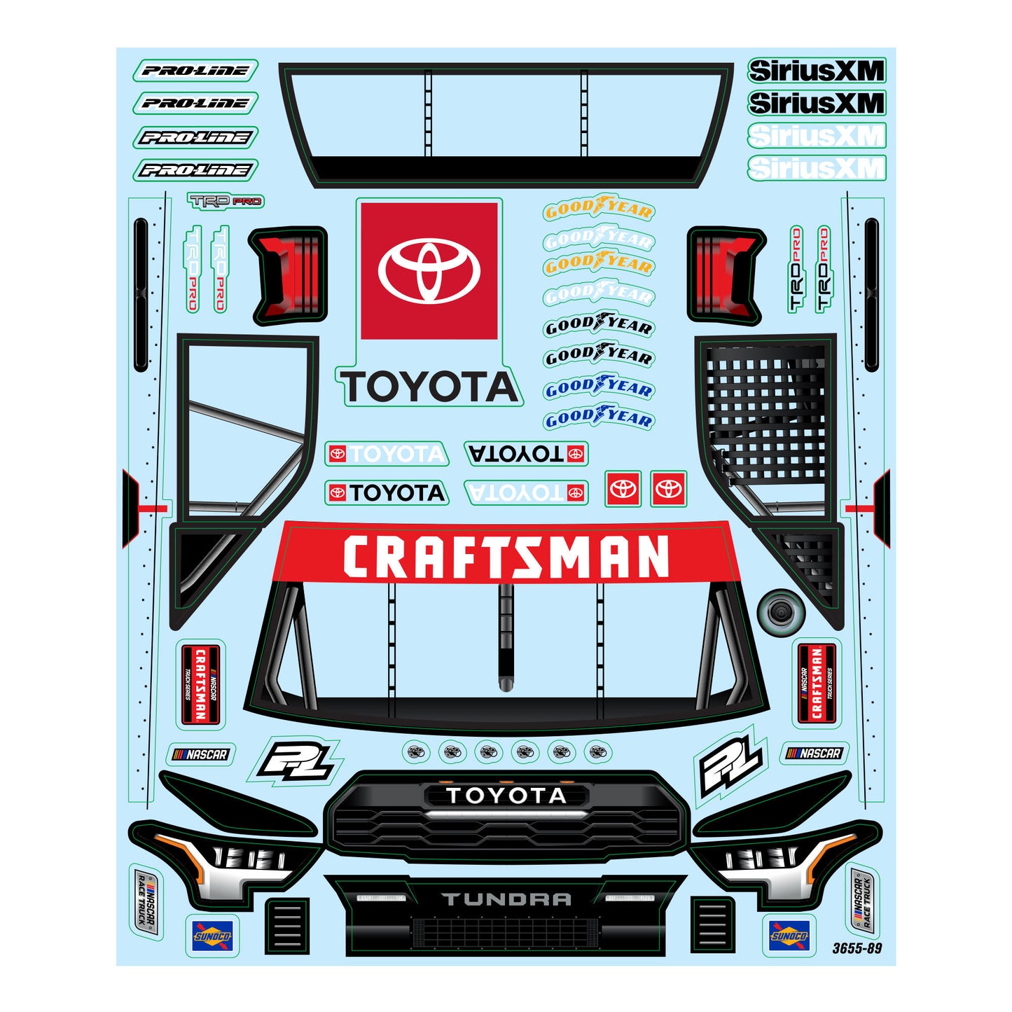 1/12 Pre-Cut 2024 Toyota Tundra NASCAR: Losi NASCAR