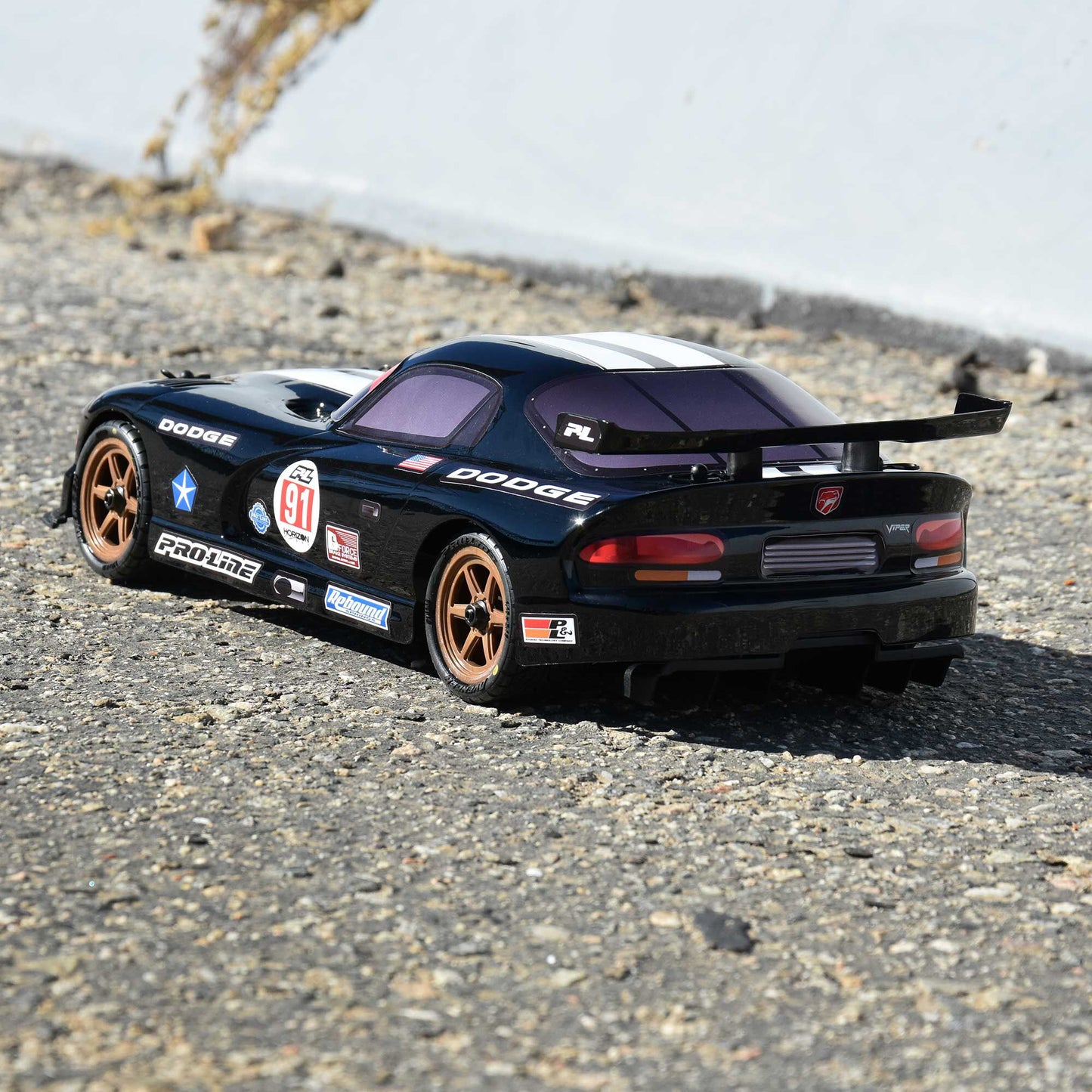 1/12 Pre-Cut 2002 Dodge Viper GTS Black Body: Losi NASCAR