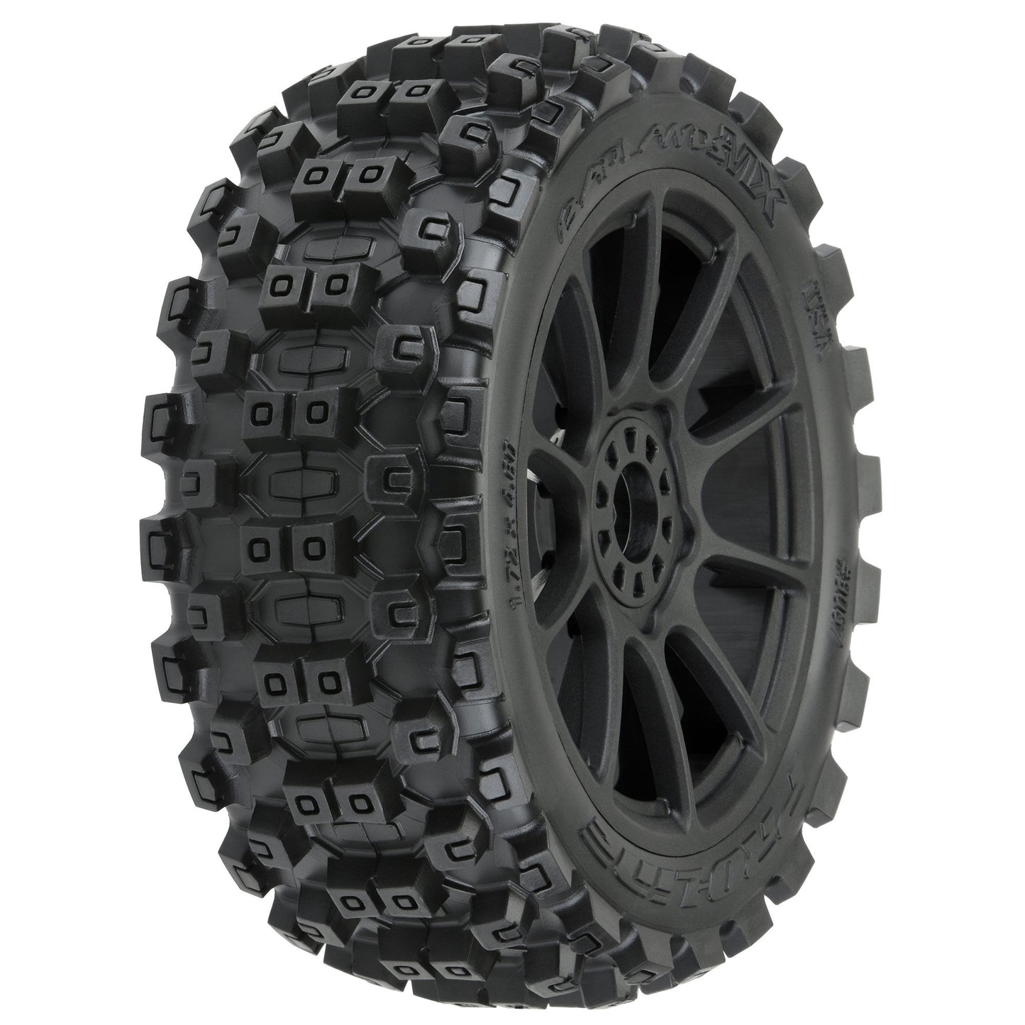 Badlands MX M2 Buggy Tires Mounted 17mm Black Mach 10 (2)