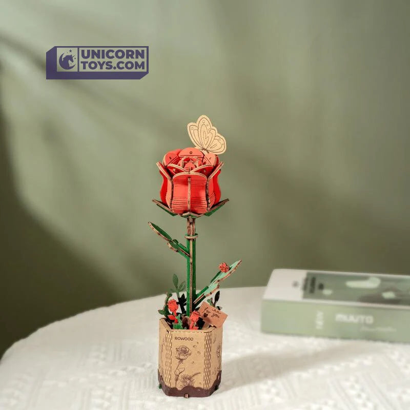 Red Rose | Rowood TW042 Wooden Flower