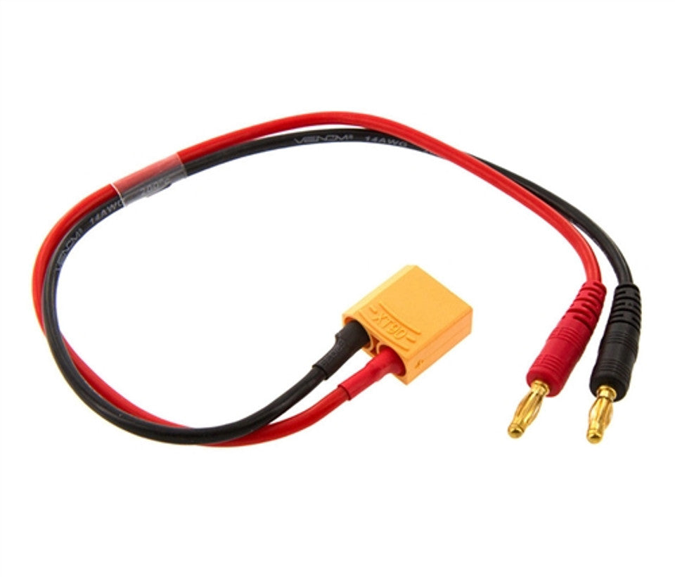 Venom XT90 Battery to 4mm Banana Plug Charge Lead,