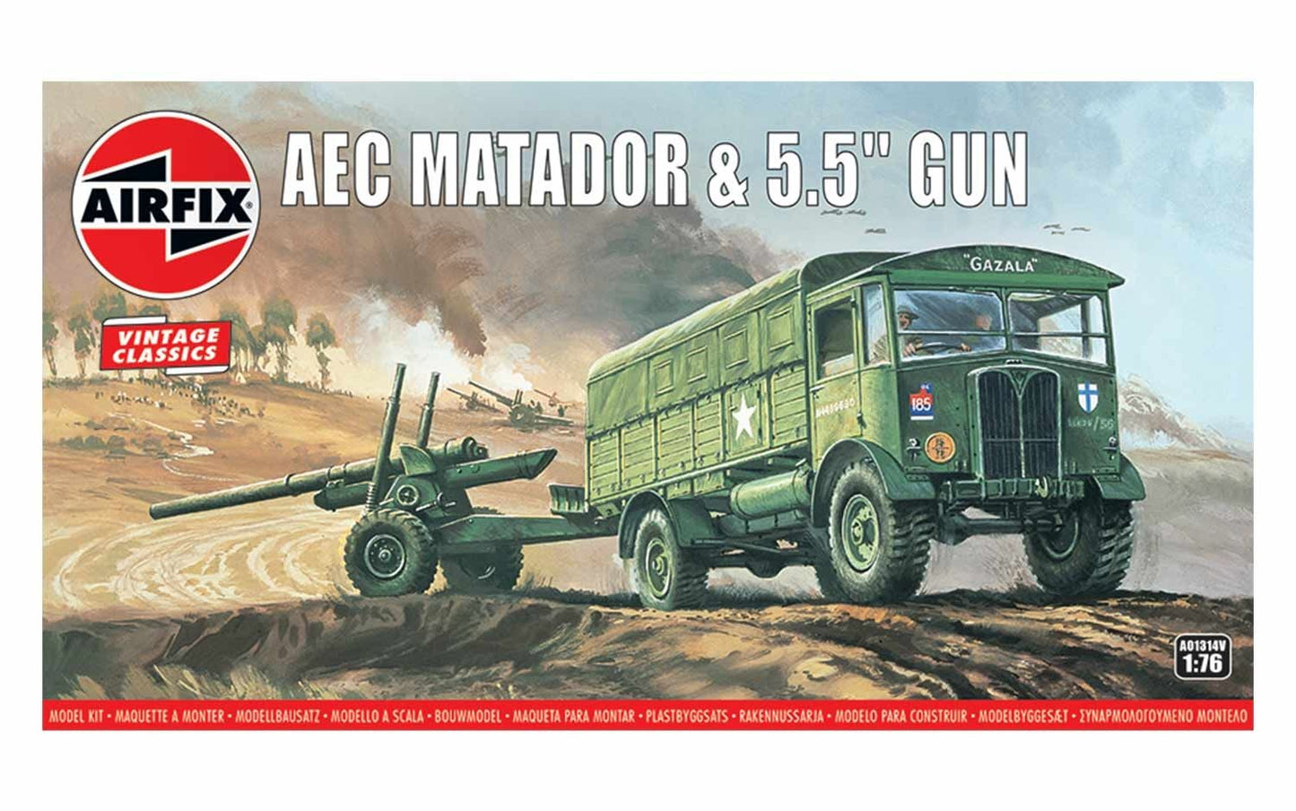 1:76 AEC Matador & 5.5inch Gun