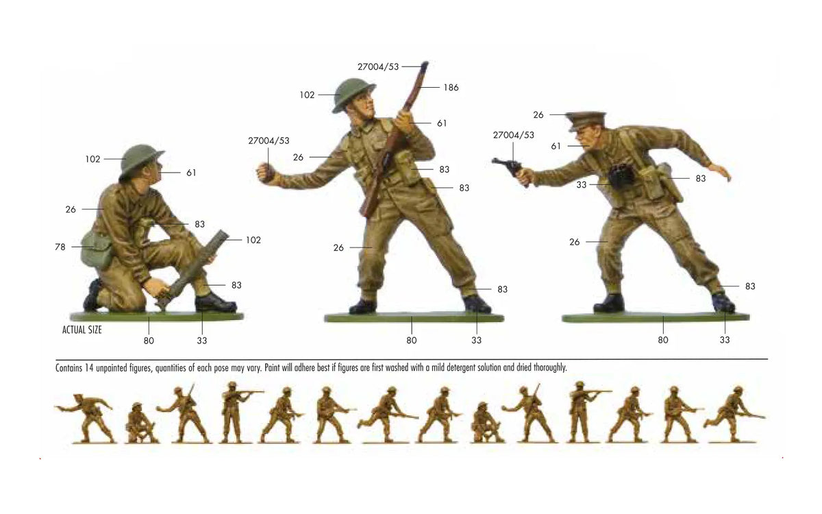 1:32 WWII British Infantry
