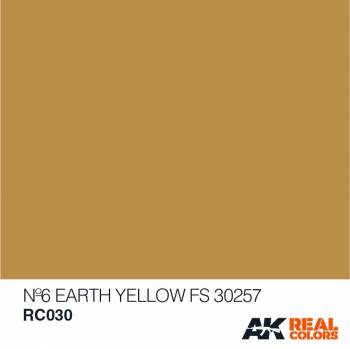 AKIRC030 — Real Colors Acrylic Lacquer Paint 10ml No6 Earth Yellow FS30257