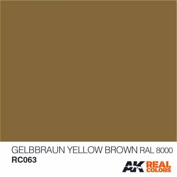 AKIRC063 — Real Colors Acrylic Lacquer Paint 10ml Yellow Brown RAL8000