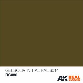 AKIRC086 — Real Colors Acrylic Lacquer Paint 10ml Gelboliv Initial RAL6014