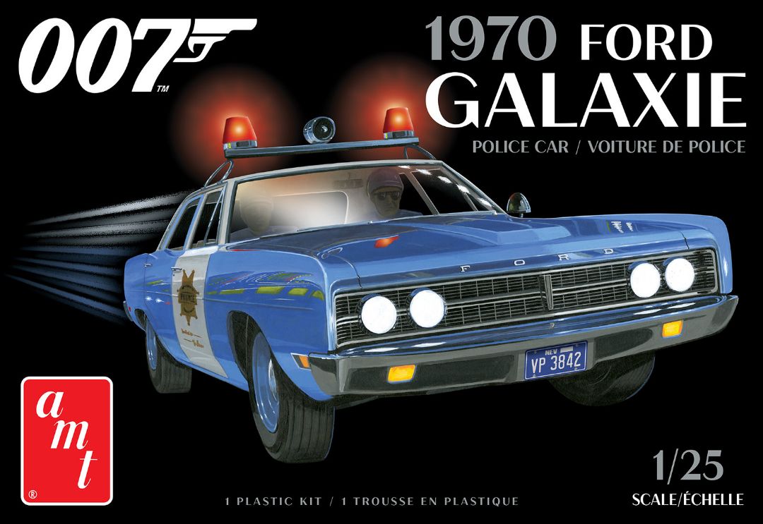 AMT 1970 Ford Galaxie Police Car (James Bond) 2T 1/25 Model Kit