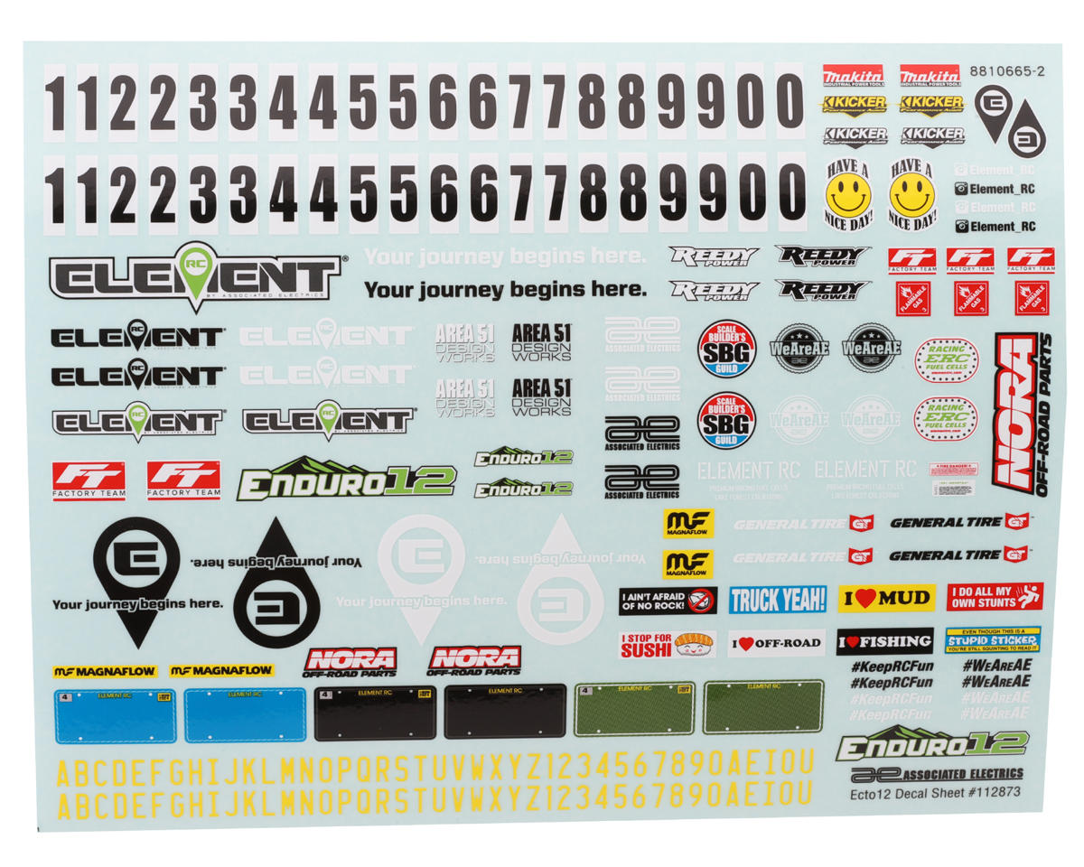 Enduro 12 Ecto Decal Sheet