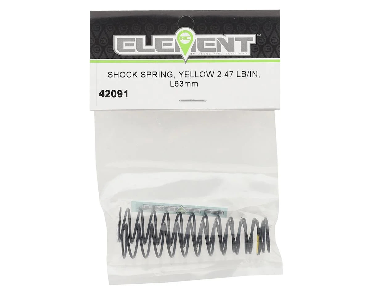 63mm Shock Spring (Yellow - 2.47 lb/in) (2)