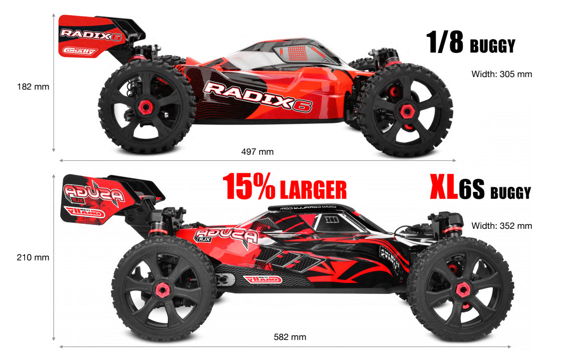 Asuga XLR 6S RTR Buggy- RED