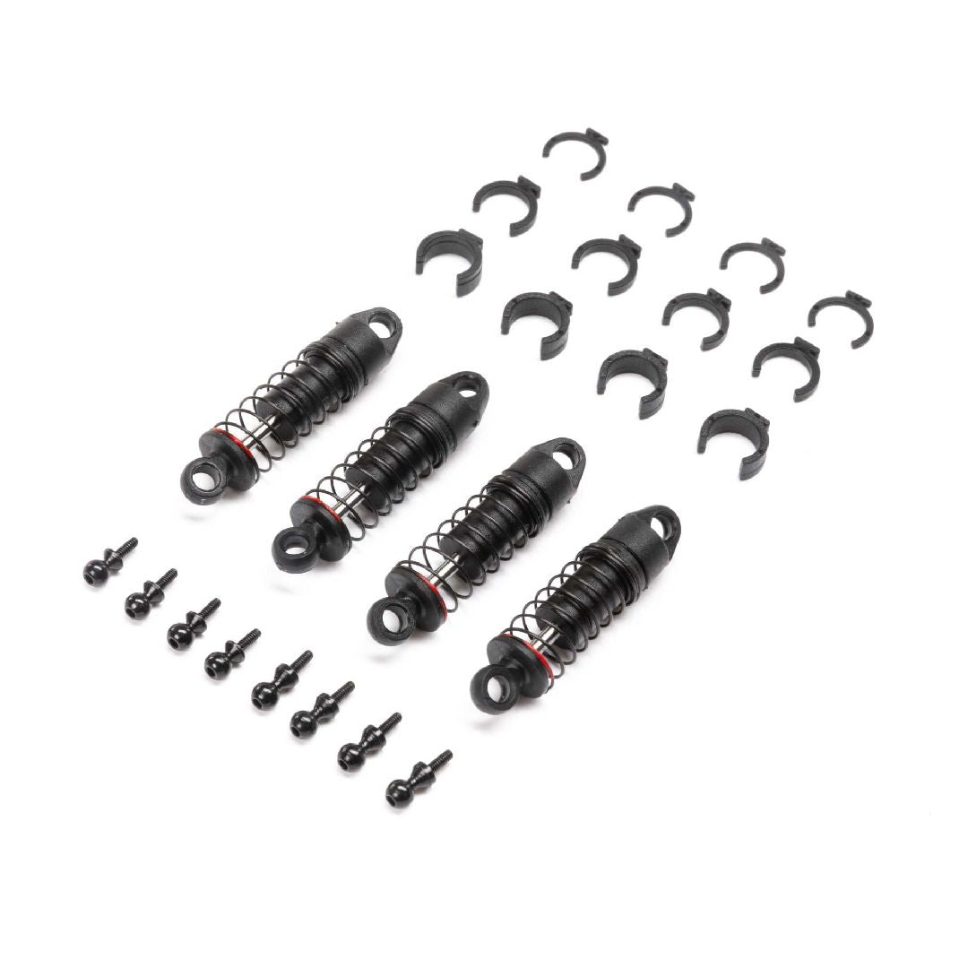 Oil Shock Set 6mm ( Red Spring Rate ): SCX24 (x4)