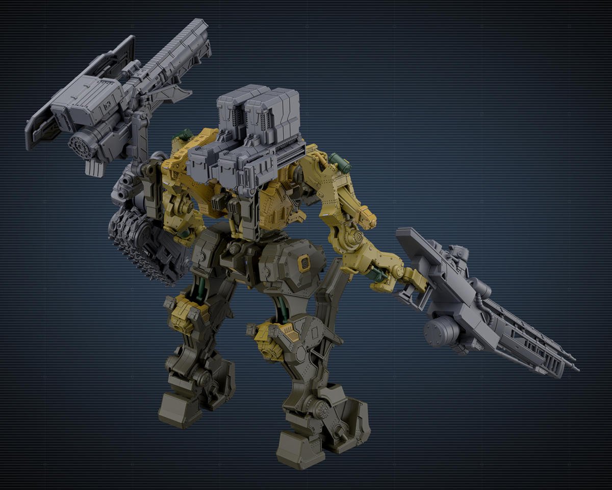 30MM Armored Core VI: Fires of Rubicon RaD CC-3000 Wrecker Milk Tooth Plastic Model Kit