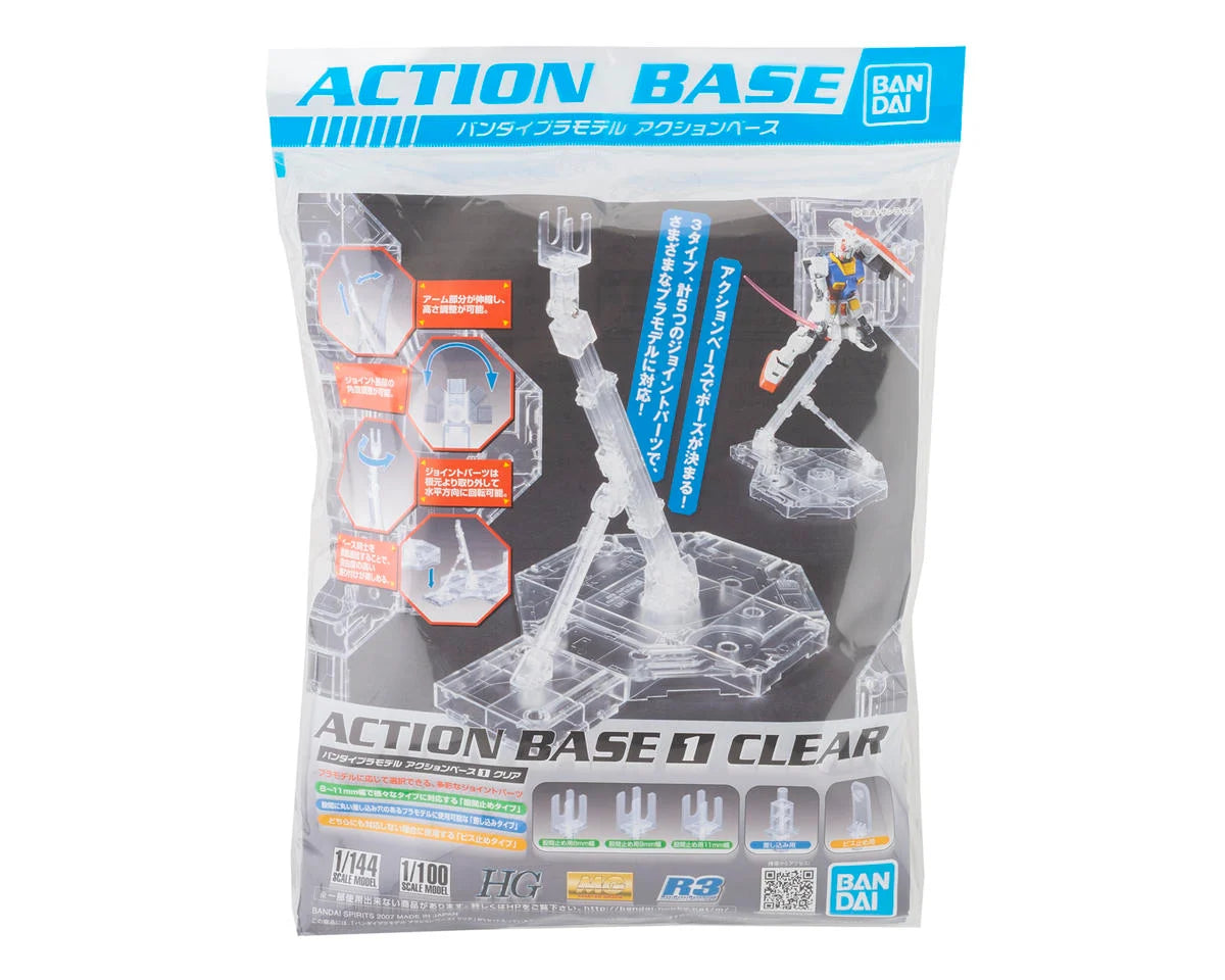 Action Base 1 Display Stand (Clear) For Gundam Model Kits