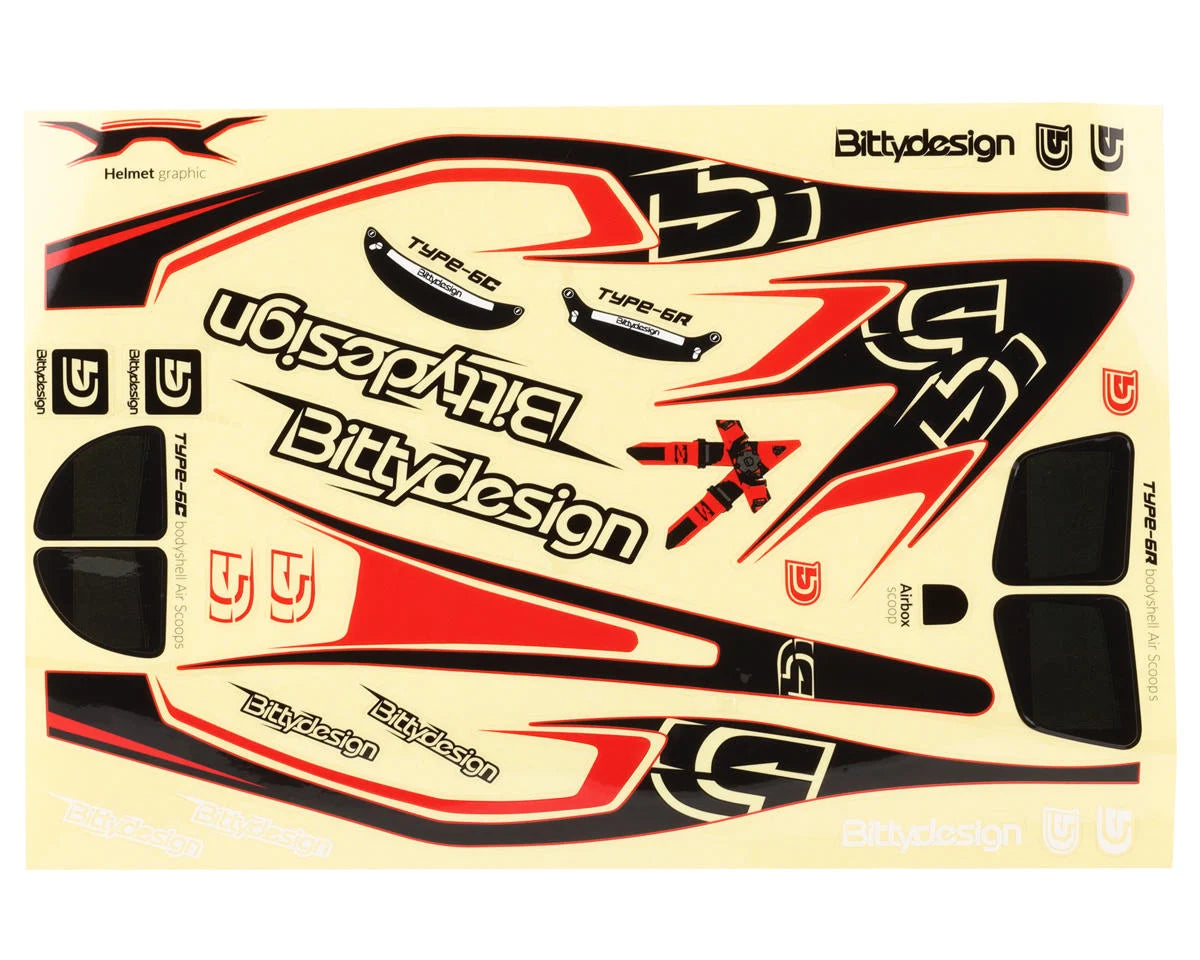 "Type-6R" 1/10 F1 Body (Clear) (Light Weight)
