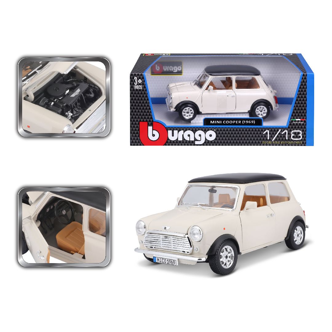 1/16 Mini Cooper (1969) - Beige/Black Roof