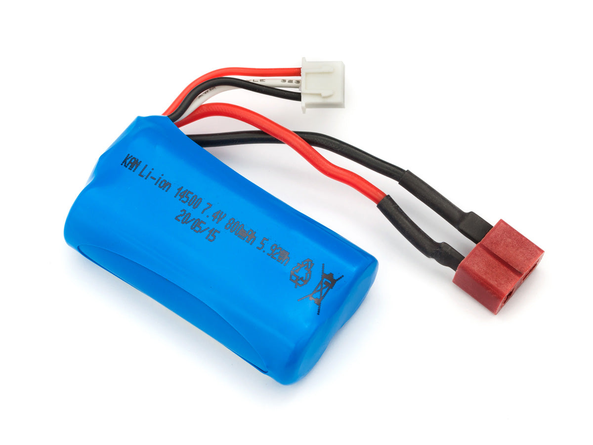 Li-ion 7.4V 800mAh Battery Pack with T-Plug / deans