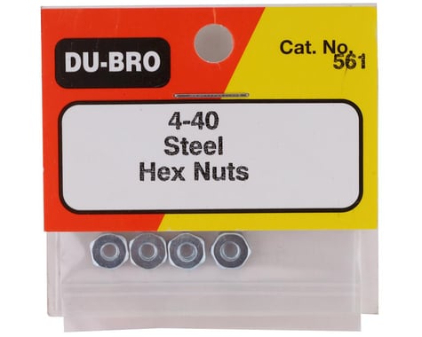 4-40 Standard Steel Hex Nuts (4)