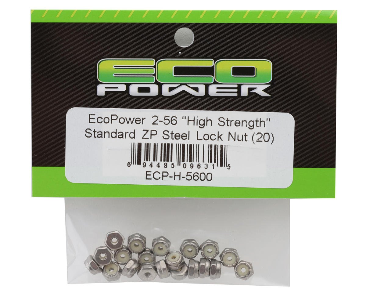 2-56 "High Strength" Standard ZP Steel Lock Nut (20)