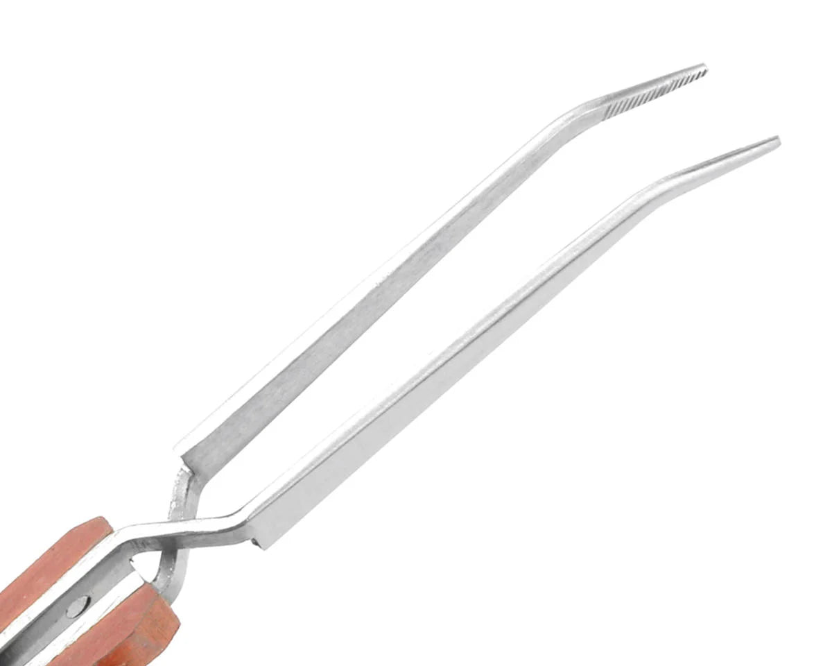 6 1/2" Curved Self Closing Insulated Tweezers